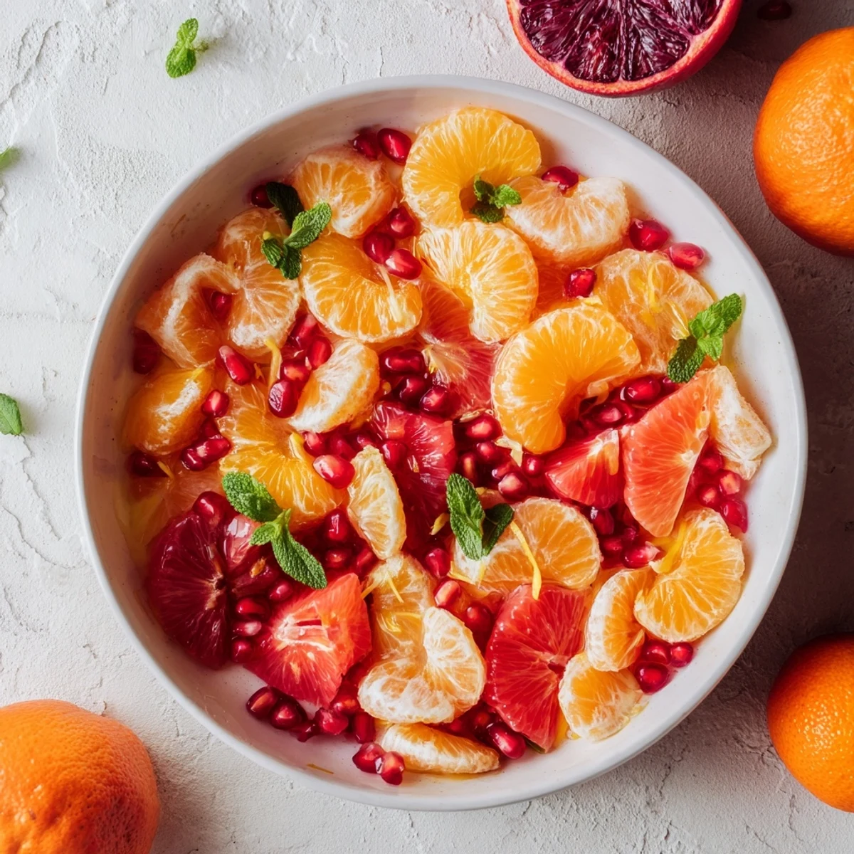 Vibrant Winter Citrus Fruit Salad with juicy, segmented oranges and a honey-lime dressing.