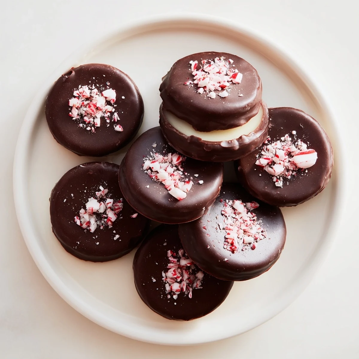 Small, perfectly shaped peppermint cream treats, invitingly displayed, ideal for sharing or gifting.