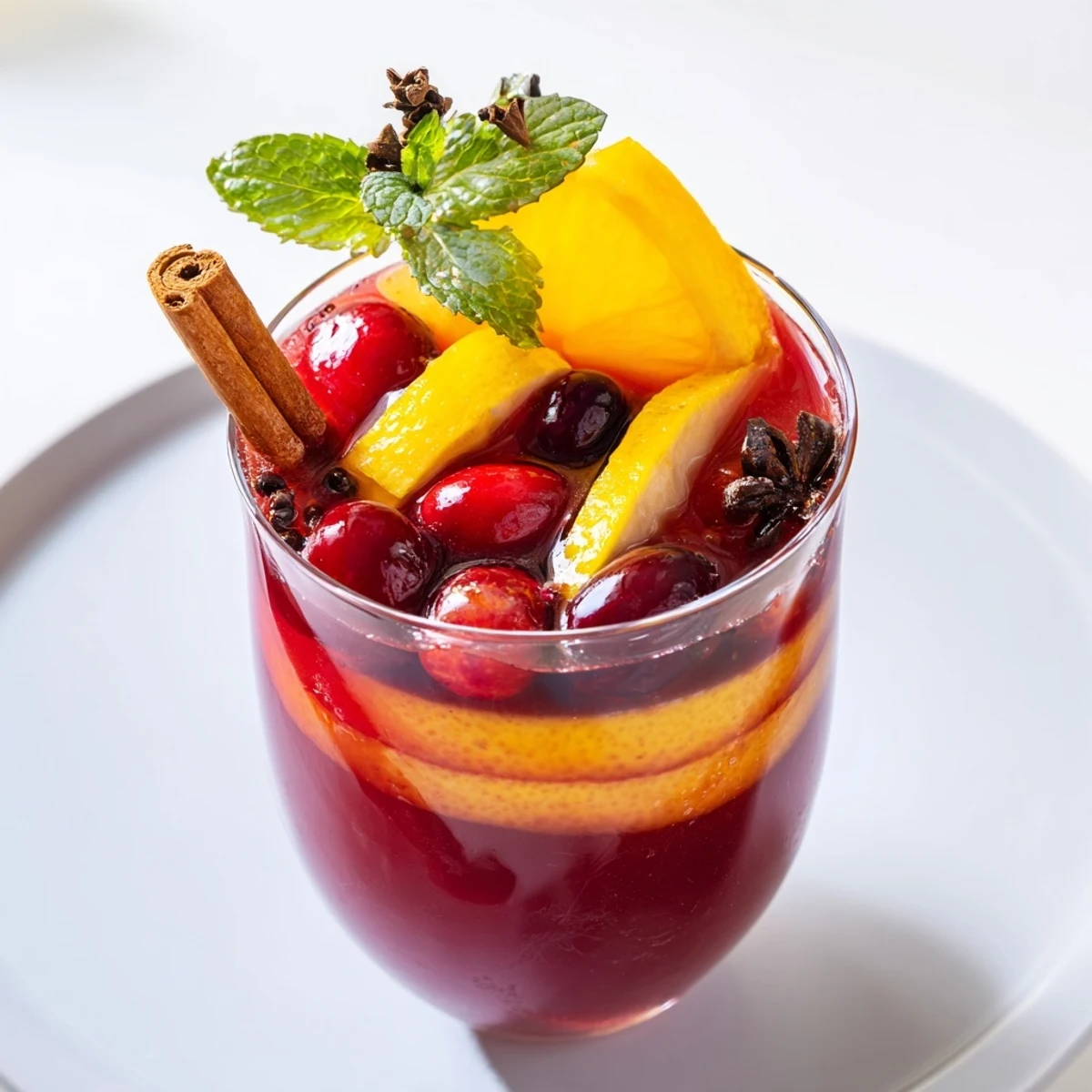 Bright orange slices and floating cranberries add colorful zest to this easy Cranberry Punch recipe.