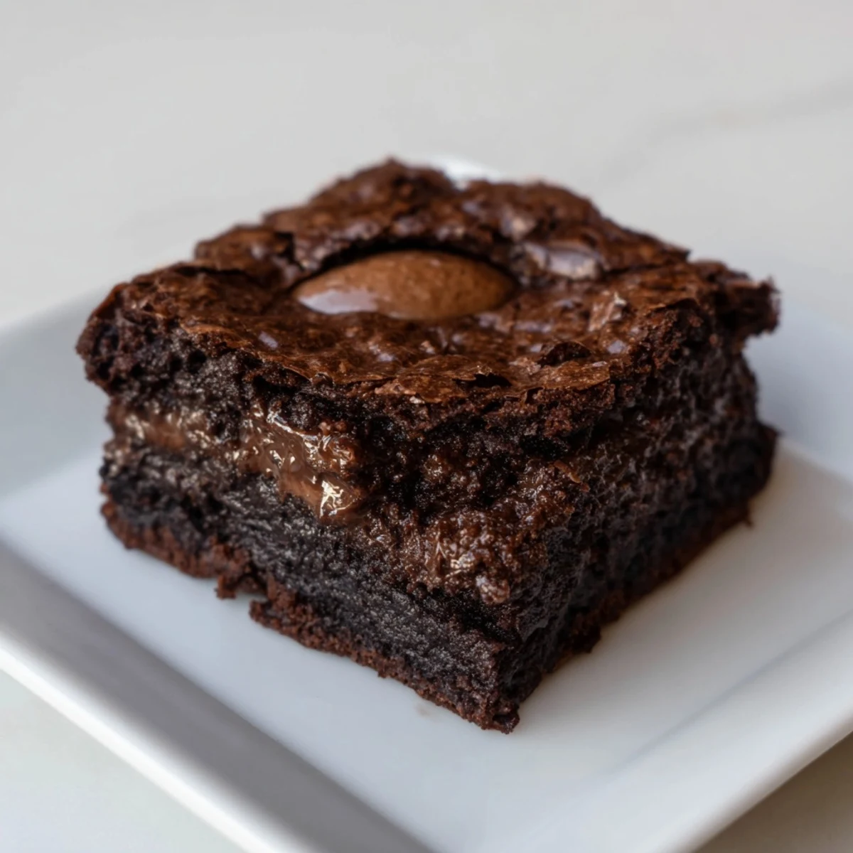 Warm, rich Peppermint Patty Brownies, baked golden brown, offer a refreshing, minty bite.