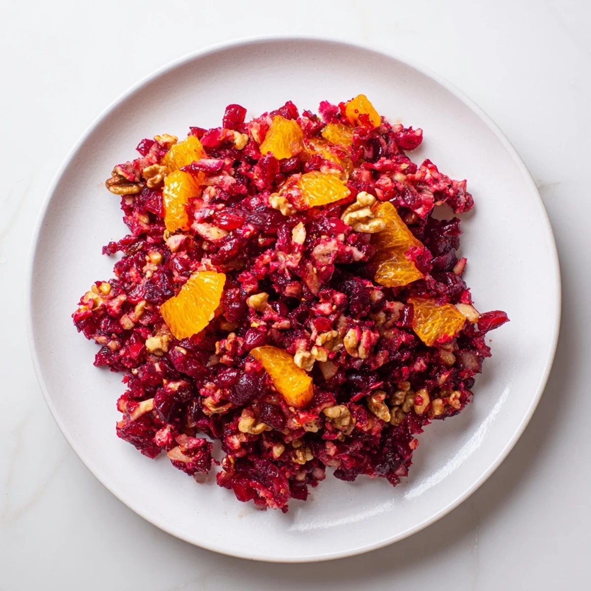 Bright, colorful Cranberry Orange Relish side dish, perfect alongside your Thanksgiving turkey.