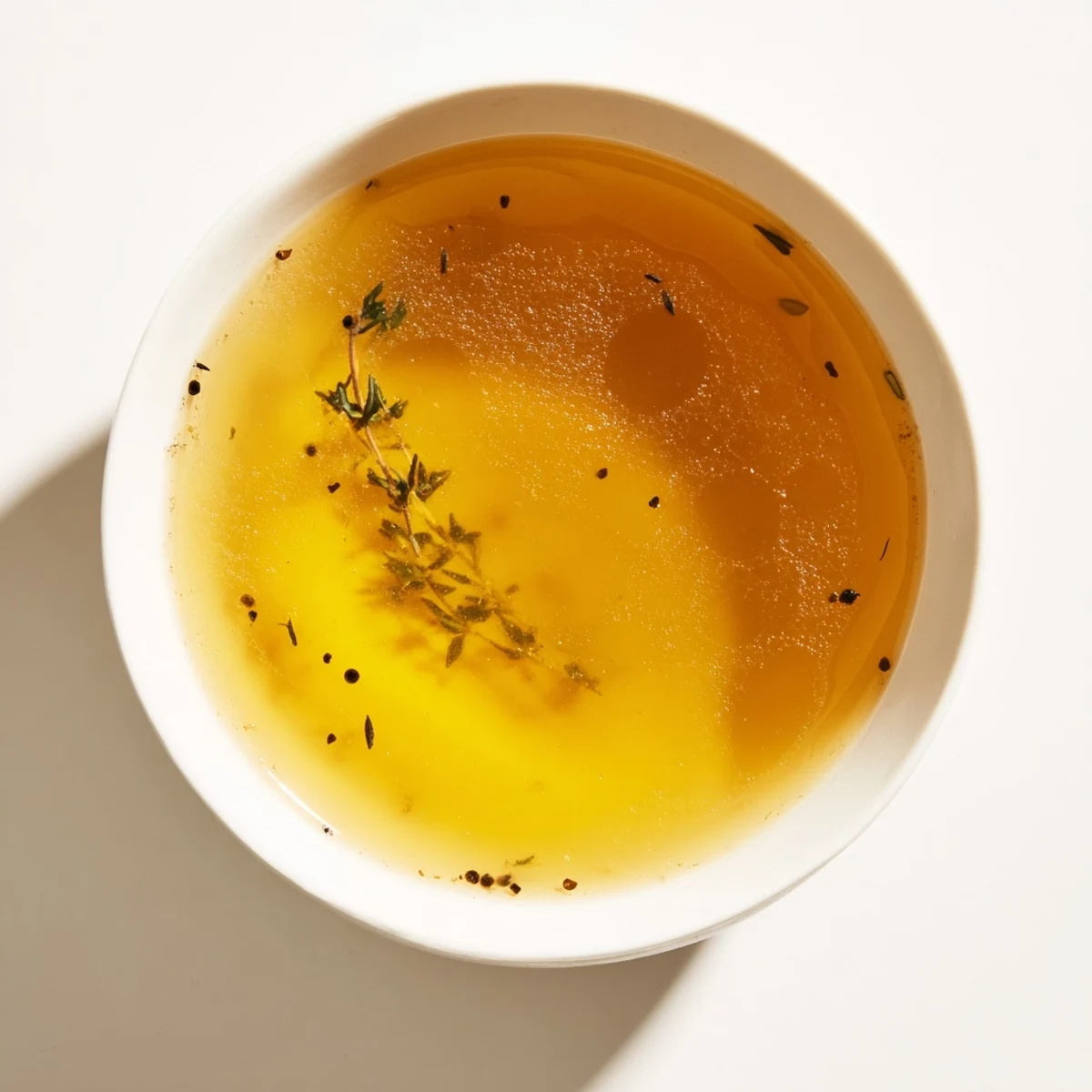 Roasted beef bones simmering in a pot, creating rich and flavorful beef bone broth.