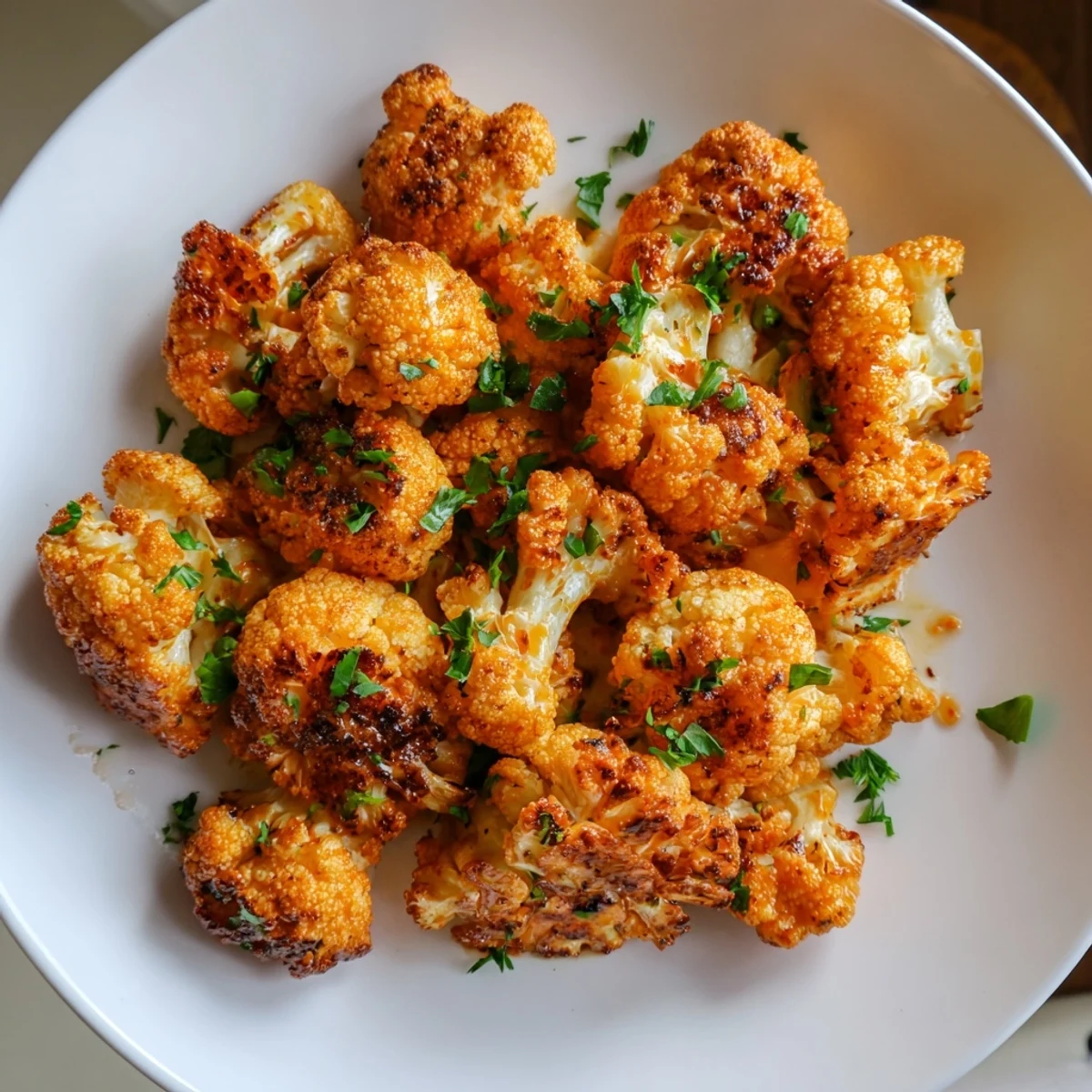 Buffalo Cauliflower Oven Crisp