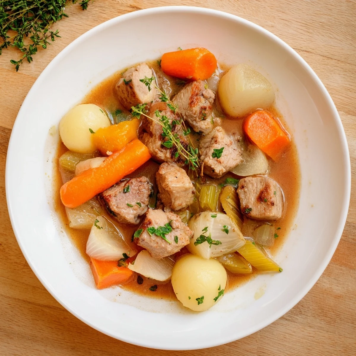Tender lamb and potato stew with a rich, savory broth, cooked until the meat falls apart.
