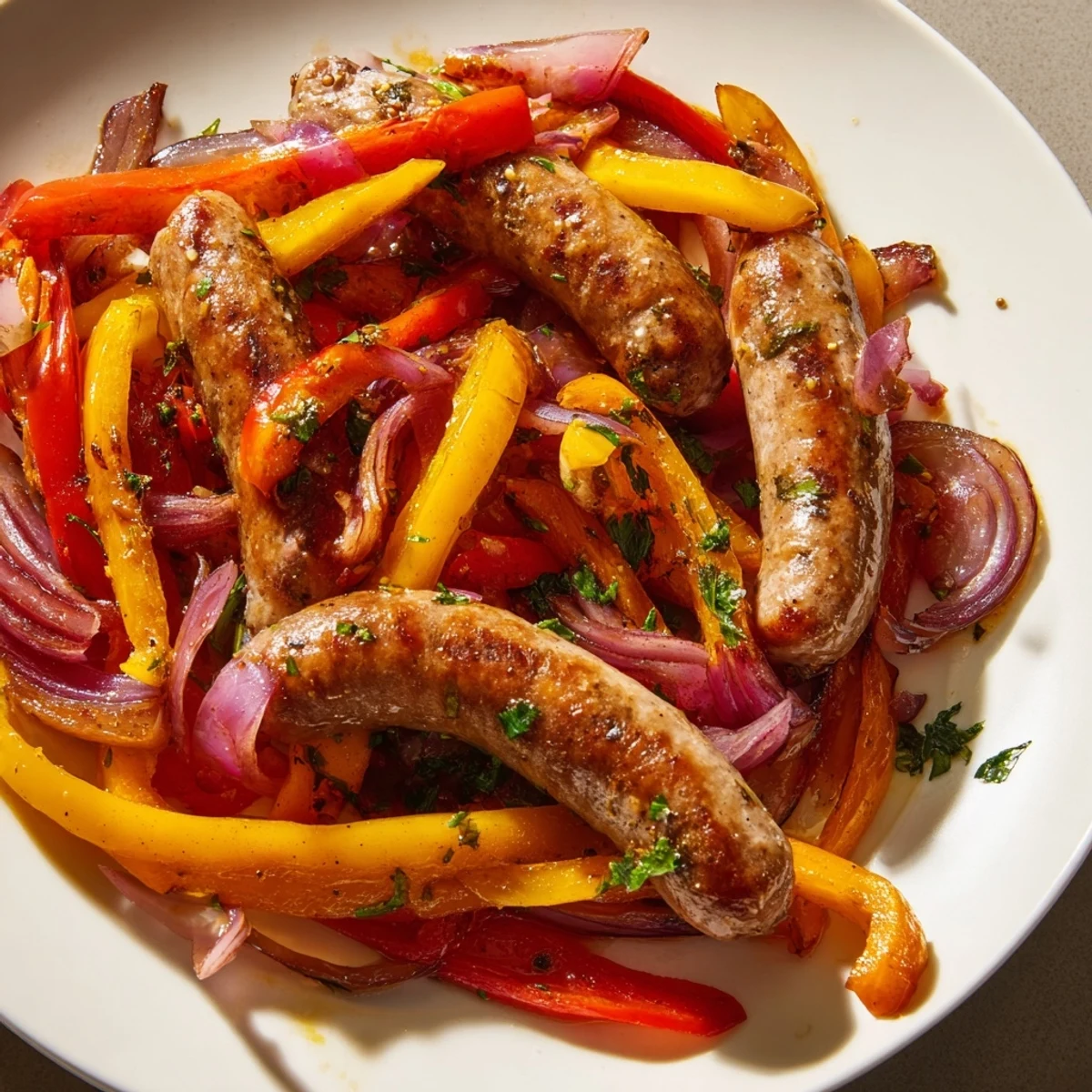 Sheet Pan Sausage Peppers