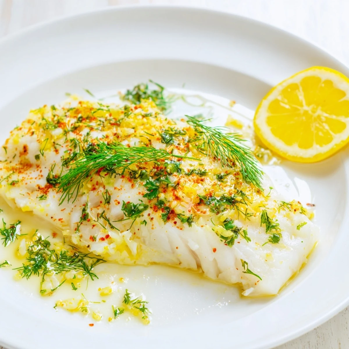Baked Haddock with Lemon Herbs