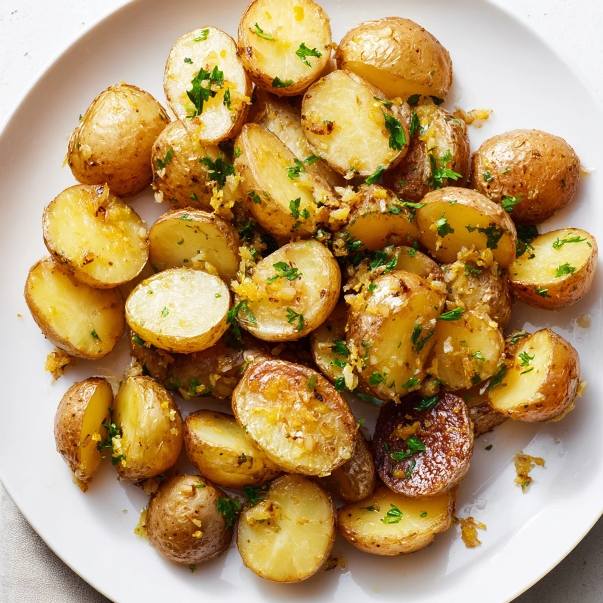 Lemon Garlic Roasted Potatoes
