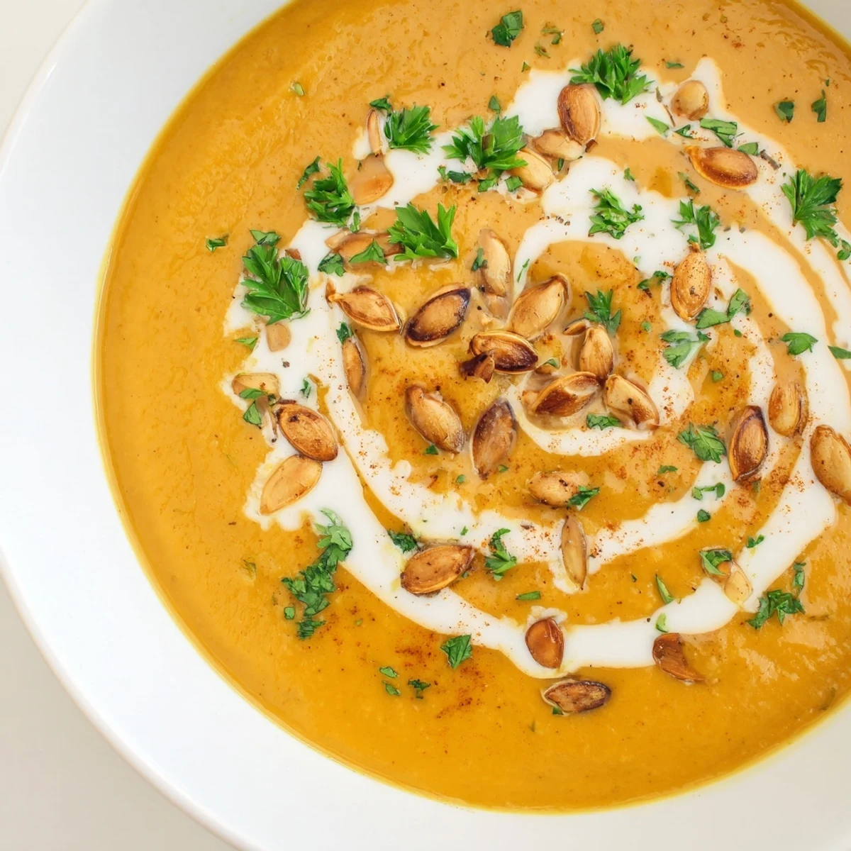 Warm spices enhance the flavor of this comforting homemade Roasted Butternut Squash Soup.