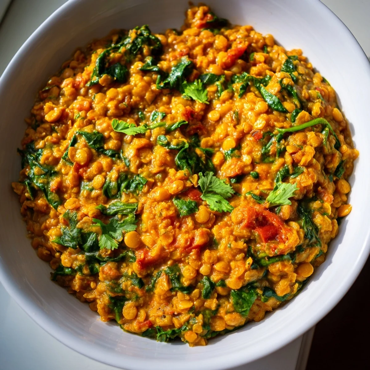 Savory Lentil Spinach Dahl