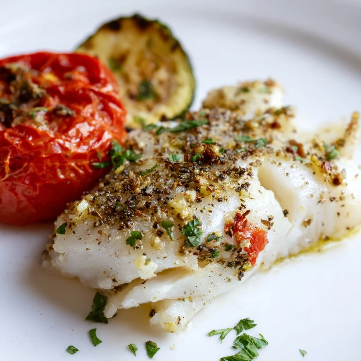 Baked Cod with Lemon Herbs