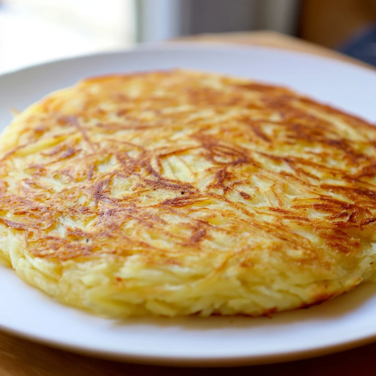 Warm Boxty Irish Potato Pancakes arranged on a rustic plate, steam rising and a dollop of sour cream melting on top.