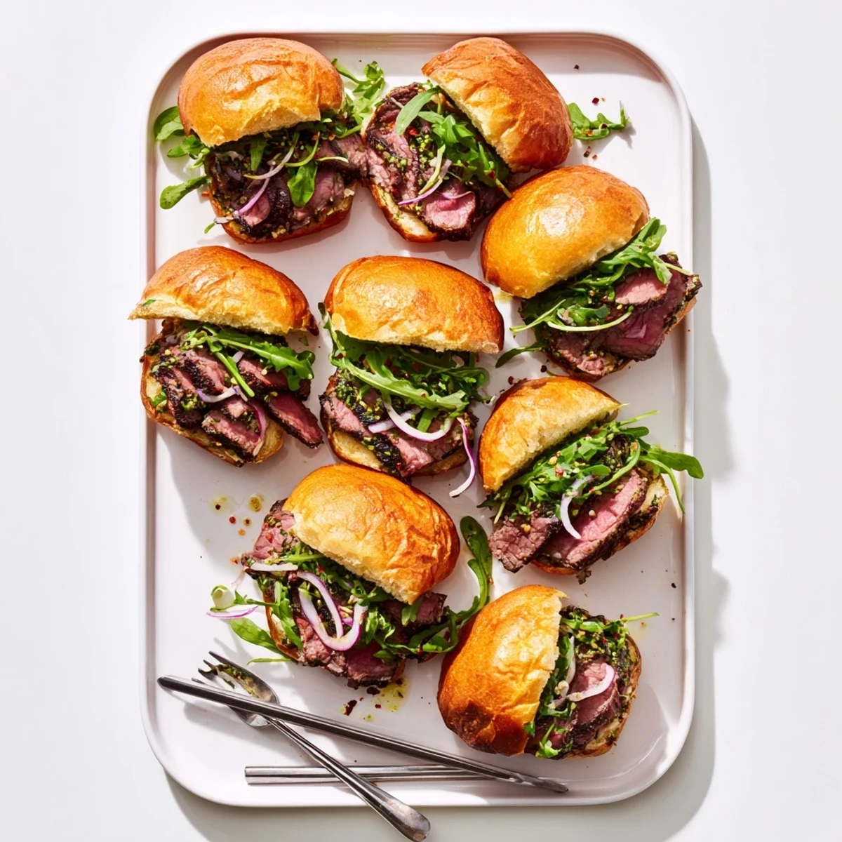 Serve these warm Cowboy Butter Steak Sliders with a side of crispy fries and pickles for a perfect game day feast.