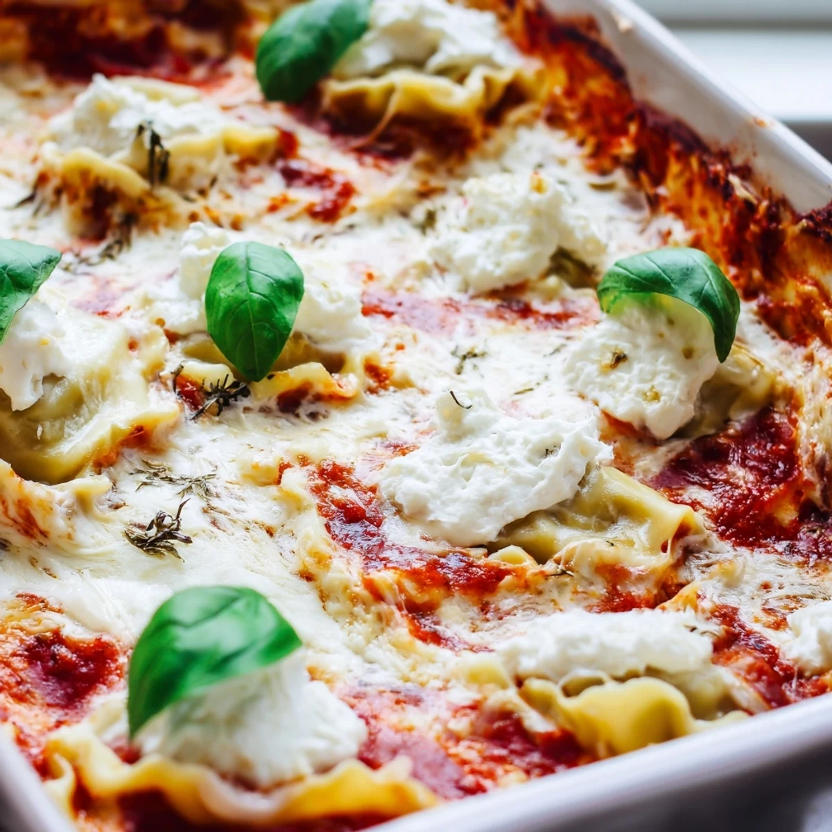 Layers of juicy pork dumplings nestled between rich tomato sauce and gooey ricotta cheese in this viral fusion bake