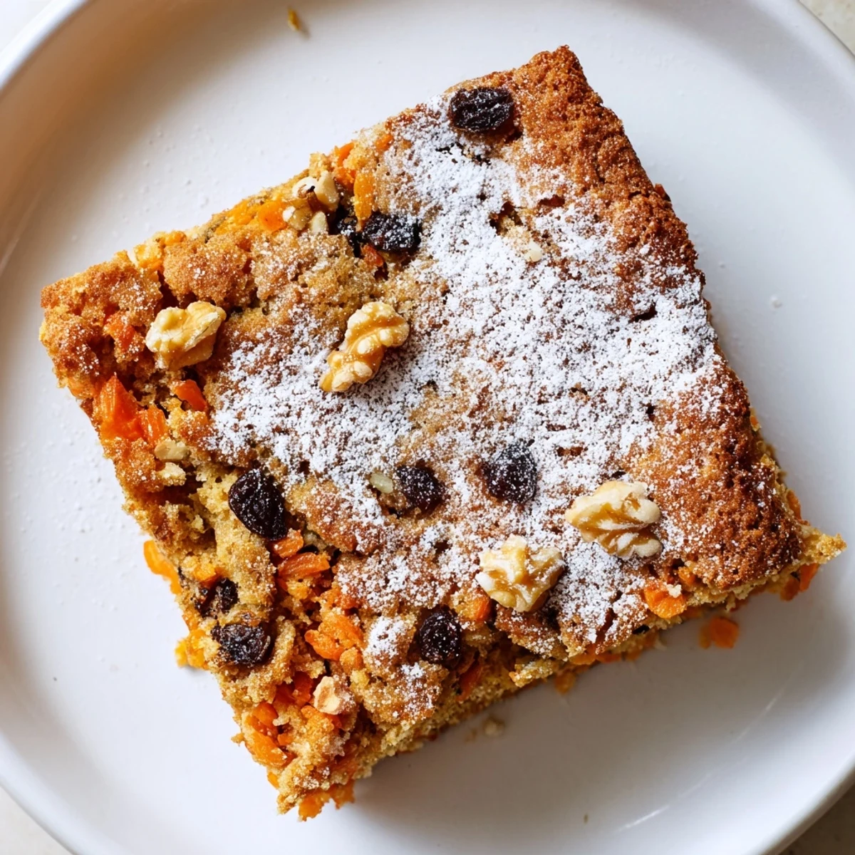 Moist Greek yogurt carrot cake with grated carrots and warm cinnamon spices baked to golden perfection