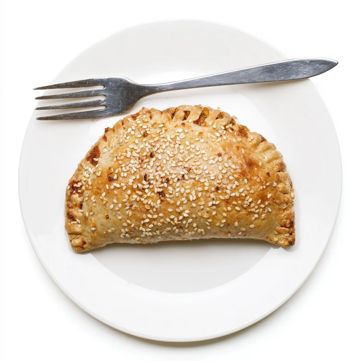 Fluffy whole wheat high protein breakfast hot pockets sprinkled with sesame seeds, freshly baked