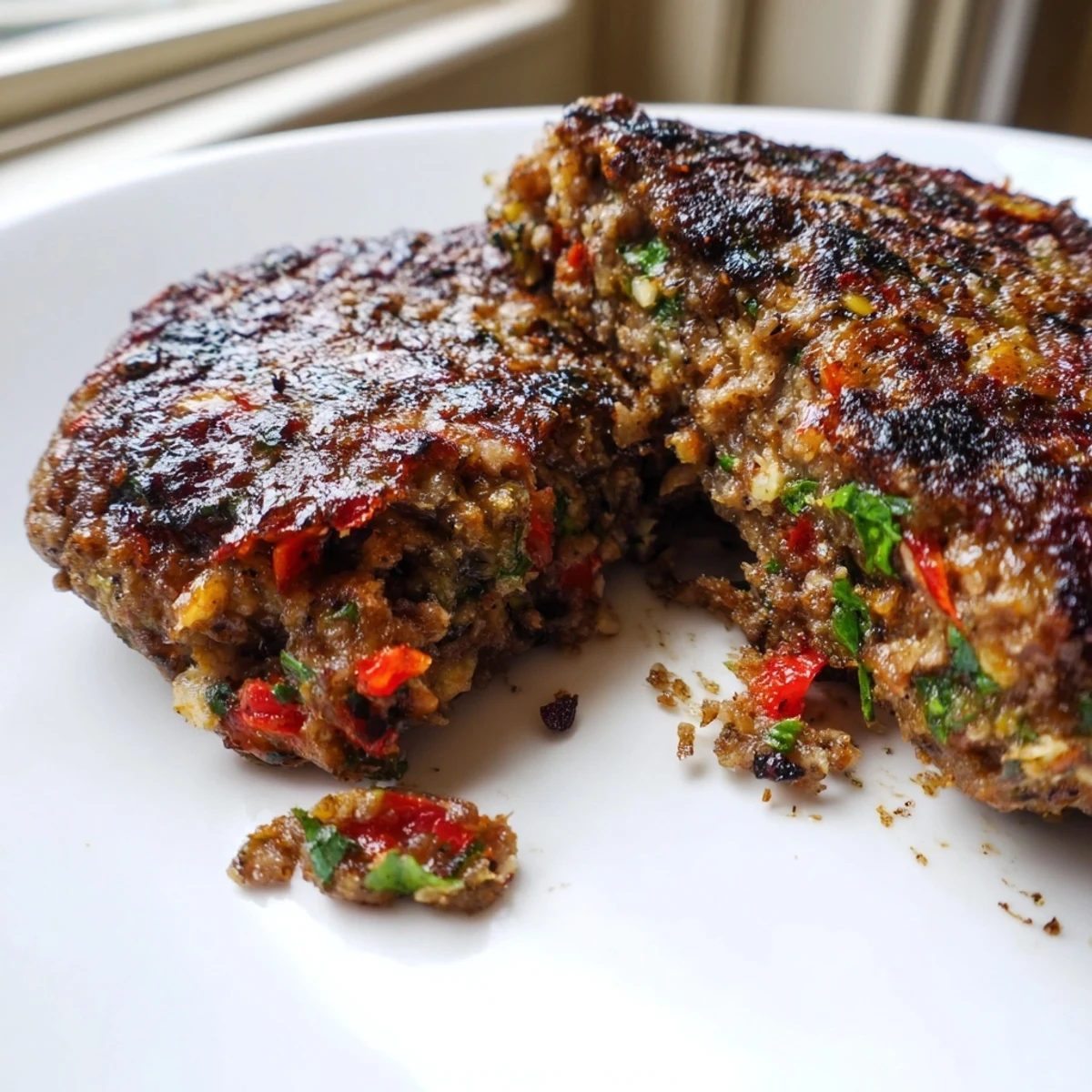 Juicy Pakistani Chapli Kabab served with fresh naan and mint chutney