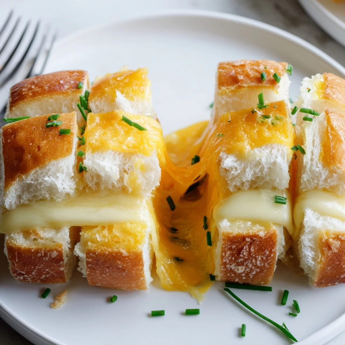 Mini Grilled Cheese Hawaiian Rolls, golden crust and gooey cheddar oozing, plated.