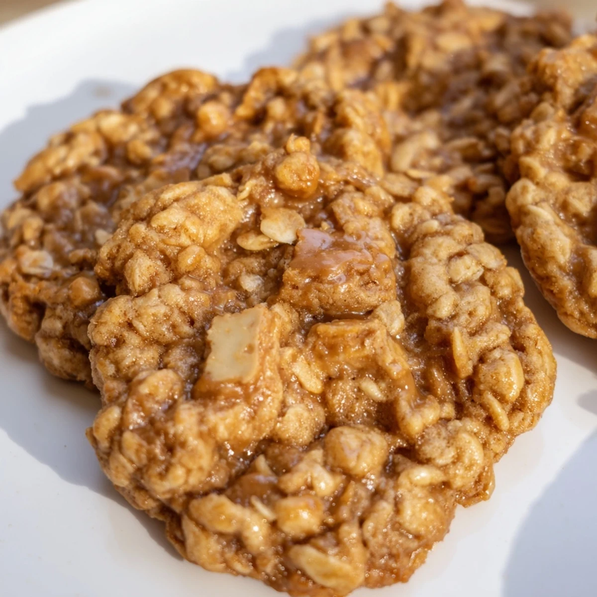 Homemade Biscoff oatmeal Lotus cookies with crisp edges and soft centers arranged on a cooling rack