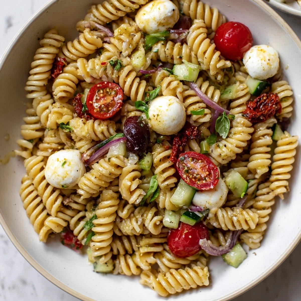 Stacked bowls of Gluten Free Italian Pasta Salad Recipe ready for summer picnics