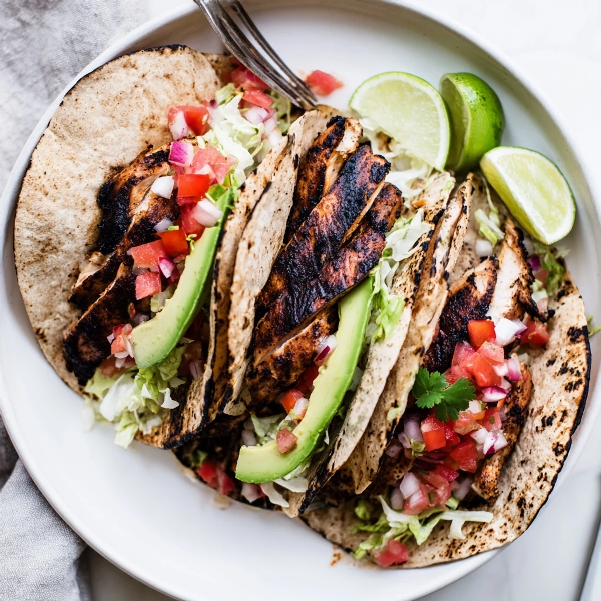 Charcoal Grilled Tacos Recipe served hot from the grill, zesty salsa, crunchy onion