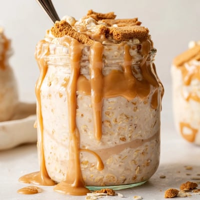 Quick Biscoff Overnight Oats